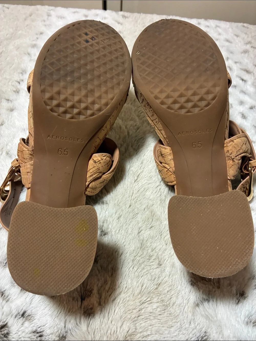 Aerosoles Camea Cork Platform Sandal Size 6.5 EUC